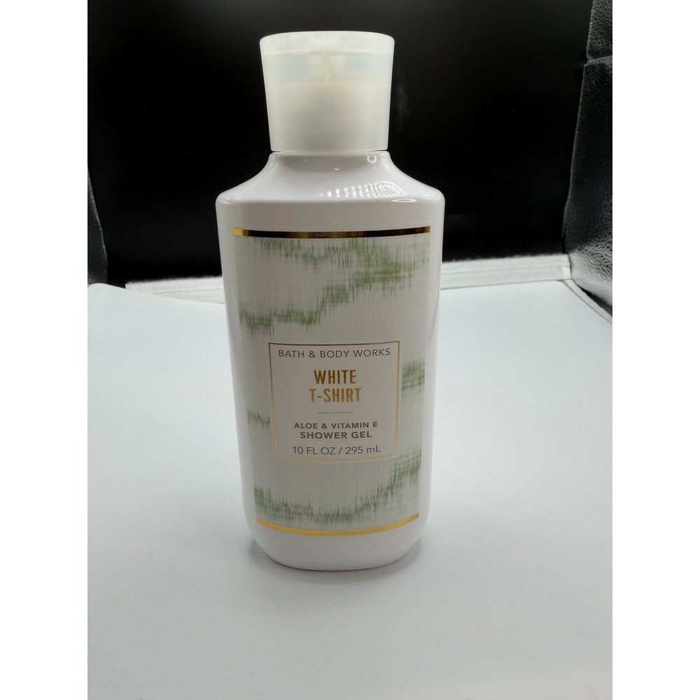 Bath & Body Works White T-Shirt Aloe & Vitamin E Shower Gel 10oz 295ml 75%full